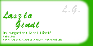 laszlo gindl business card