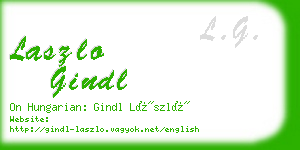 laszlo gindl business card